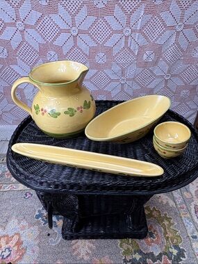 Vintage 2003 The Cellar Italian Pottery Serving Set – 5 Pieces